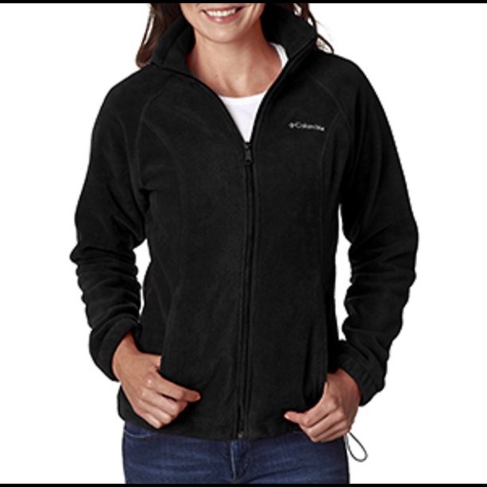 Columbia Black Full Zip Fleece Jacket Women’s Size M